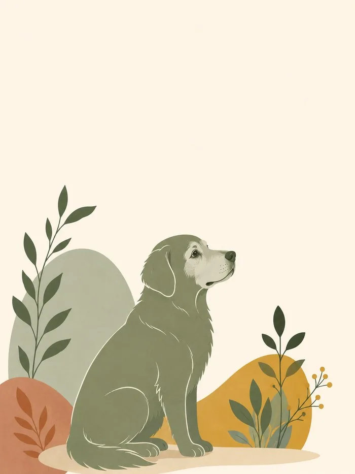 Portada ilustrada de la Guía del Perro Senior